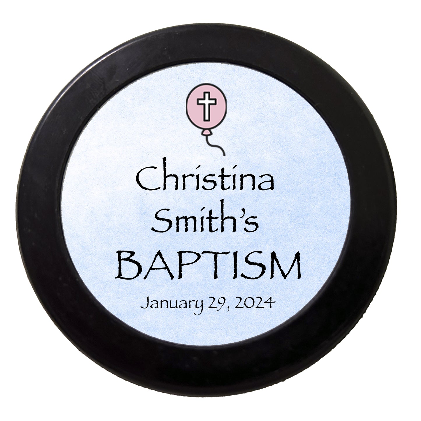 Baptism Hockey Puck Keepsake Gift For Boy or Girl - Godparent Gift - Godfather Gift - Godmother Gift - Nursery Hockey Puck